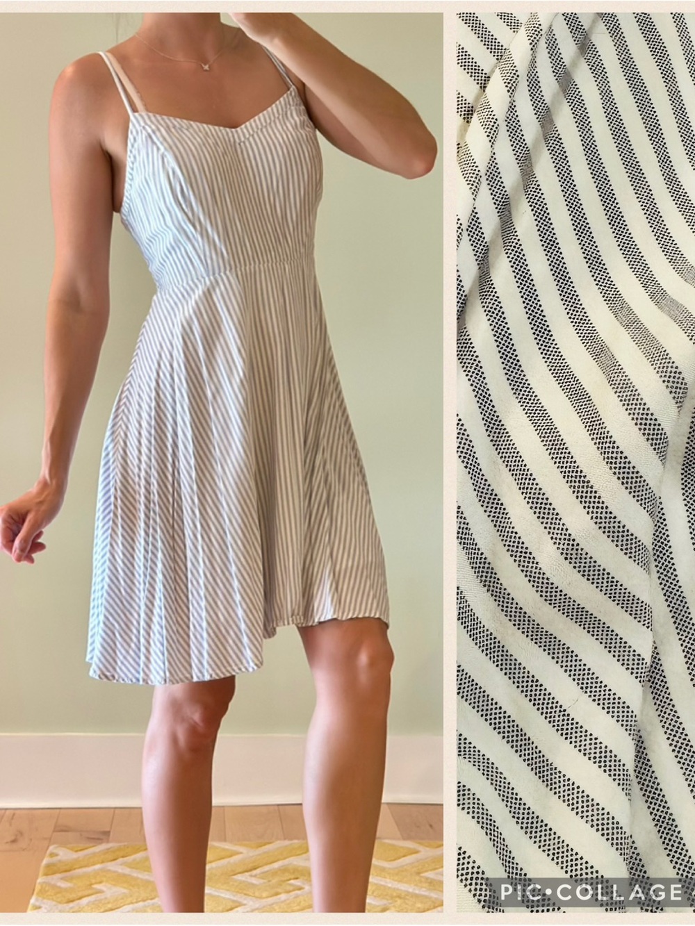 Old Navy Sundress Striped Blue & White
